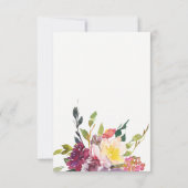 GEEL BURGUNDY FLORAL BUNCH WEDDING RSVP KAARTJE (Achterkant)