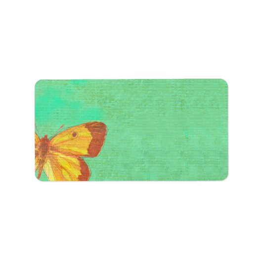  GEEL BUTTERFLES Druk uw eigen label af (Voorkant)