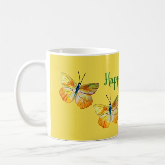 GEEL BUTTERFLIES HAPPY SPRING MOK (Links)