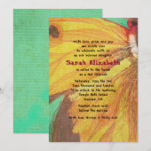  GEEL BUTTERFLY Bat Mitzvah Uitnodiging (Voorkant / Achterkant)