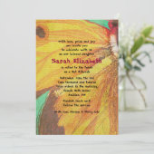  GEEL BUTTERFLY Bat Mitzvah Uitnodiging (Staand voorkant)