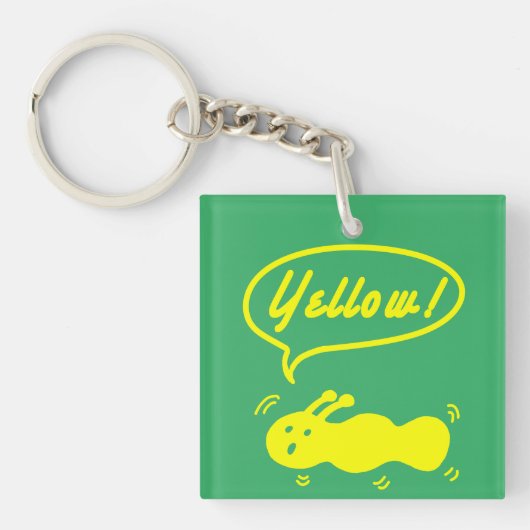 Geel! Button Sleutelhanger (voorkant)