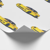 Geel C6 Corvette inpakpapier (Hoek)