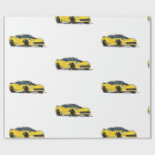 Geel C7 Corvette inpakpapier (Vlak)