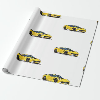 Geel C7 Corvette inpakpapier