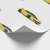 Geel C7 Corvette inpakpapier (Hoek)