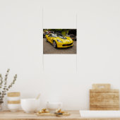 Geel C7 z07 Pakket Chevrolet Corvette Poster (Keuken)