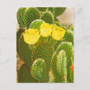GEEL CACTUS-STROMEN BRIEFKAART