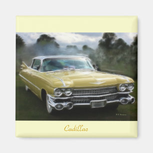 Geel Cadillac Magneet