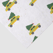  geel café Taxi-kerstpatronen Tissuepapier (Detail)