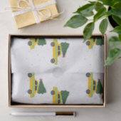  geel café Taxi-kerstpatronen Tissuepapier (Geschenk)