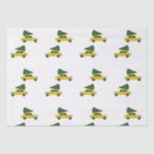  geel café Taxi-kerstpatronen Tissuepapier (Voorkant)