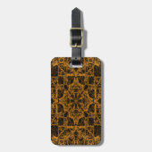 Geel caleidoscoop bagagelabel (Voorkant verticaal)