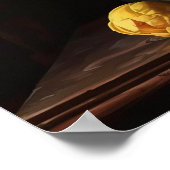 Geel Camellia Flowers Art Print Poster (Hoek)