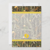 Geel - Camo Baby Boy Shower Uitnodiging (Achterkant)