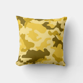 Geel Camo Worpkussen Kussen