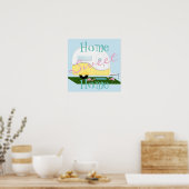 Geel Camper Sweet Home Poster (Keuken)