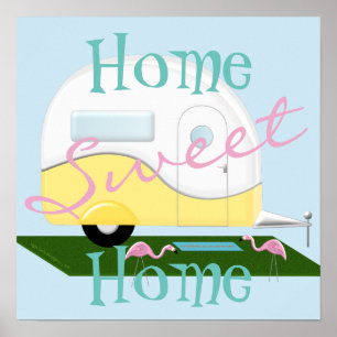 Geel Camper Sweet Home Poster