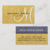Geel canvas Kijk Monogram Visitekaartje (Voorkant / Achterkant)
