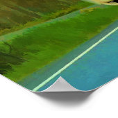 Geel Cargo Truck Highway Driving Art Poster (Hoek)