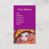 GEEL CARNIVAL MASKMONOGRAM Ultra Violet Paars Visitekaartje (Voorkant)