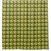 Geel Celandine Poppy Floral Pattern Douchegordijn (Voorkant)