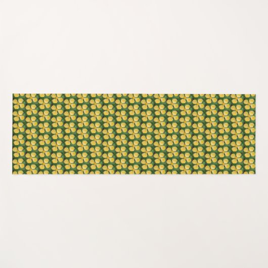 Geel Celandine Poppy Floral Pattern Yogamat (Voorkant (horizontaal))