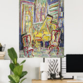 Geel, Cello, Mellow Poster (Thuiskantoor)