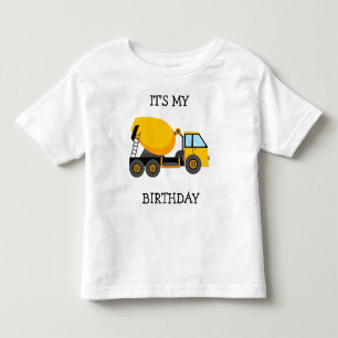 Geel Cement Truck Kind's Het Is Mijn Verjaardag Kinder Shirts