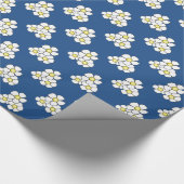 Geel centered Daisy Wrapping Paper Cadeaupapier (Hoek)