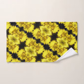 Geel centrum Abstracte bloemen Bad Handdoek (Handdoek)