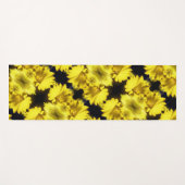 Geel centrum Abstracte bloemen Yogamat (Voorkant (horizontaal))