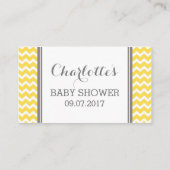 Geel Chevron Baby shower Boek Aanvraag Kaart (Achterkant)