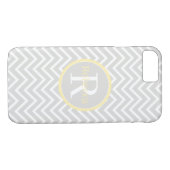 Geel Chevron Monogram daar Case-Mate iPhone Case (Achterkant (Horizontaal))