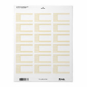 Geel Chevron Patroon Blank Adresetiketten Etiket (Full Sheet)