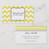 Geel Chevron Zig Zag Pattern Elegant Modern Visitekaartje (Voorkant / Achterkant)