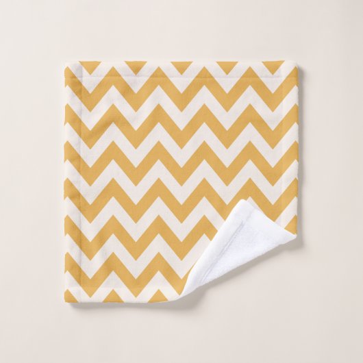 Geel Chevron zigzag patroon Bad Handdoek (Wasdoekje)