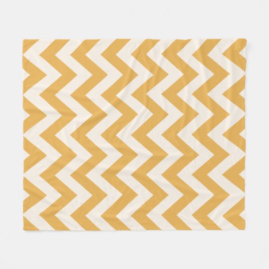 Geel Chevron zigzag patroon Fleece Deken (Voorkant (Horizontaal))