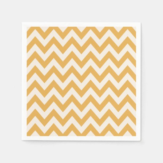 Geel Chevron zigzag patroon Servet (Voorkant)