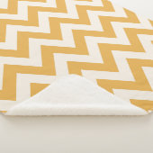 Geel Chevron zigzag patroon Sherpa Deken (3/4)
