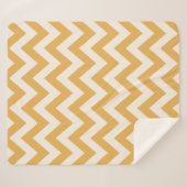 Geel Chevron zigzag patroon Sherpa Deken (Voorkant (horizontaal))