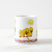 Geel Chick Floral Sun Worm Mok (Center)