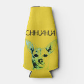 Geel Chihuahua thema fles koeler (Voorkant)