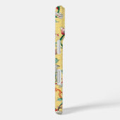 Geel Chinees Bloemstuk Custom Monogram Case-Mate iPhone Case (Achterkant / Rechts)