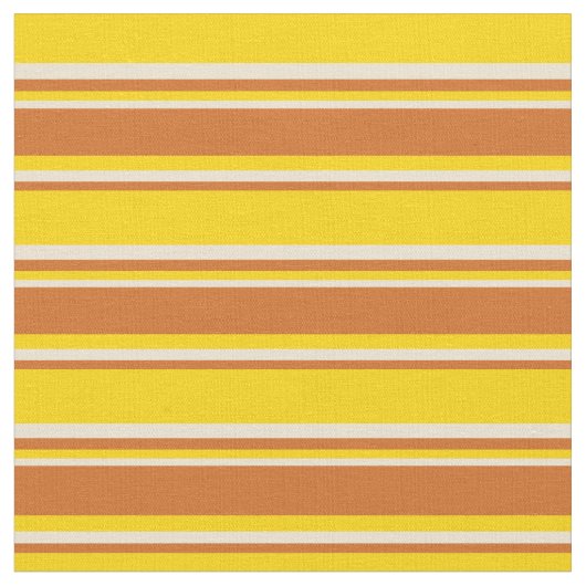Geel, chocolade en beige patroon stof (Close Up)
