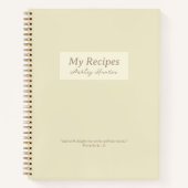 Geel Christelijk werkwoord 31:3 Verse Recipe Book Notitieboek (Voorkant)