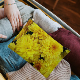 Geel chrysanthemum Blooms Floral Etui