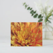 Geel chrysanthemum briefkaart (Staand voorkant)