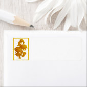 Geel chrysanthemum etiket (Insitu)