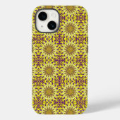 Geel Chrysanthemum Floral Paars gebarenteerd Case-Mate iPhone Case (Achterkant)